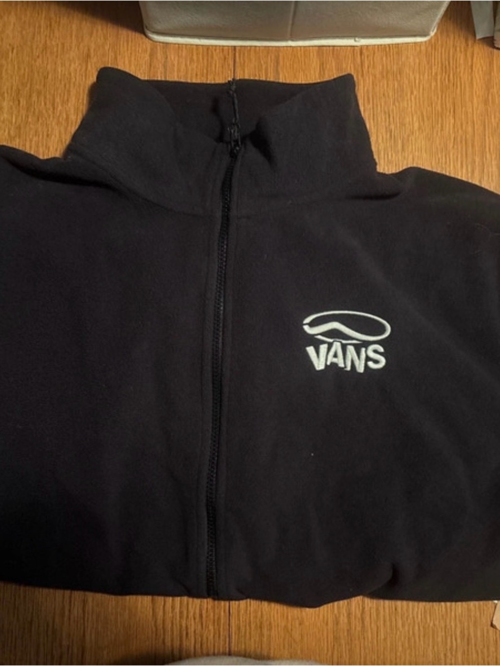 Vans Black Zip-Front Fleece Jacket